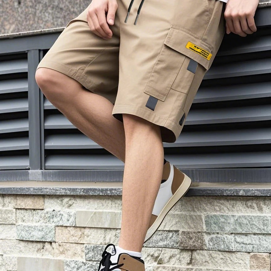 Active Essentials | Men's Cargo Shorts with Adjustable Drawstring | Lightweight Design for Outdoor Comfort