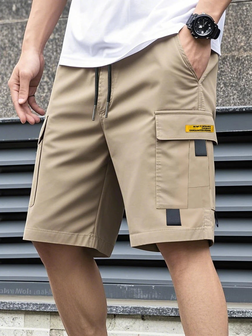 Active Essentials | Men's Cargo Shorts with Adjustable Drawstring | Lightweight Design for Outdoor Comfort