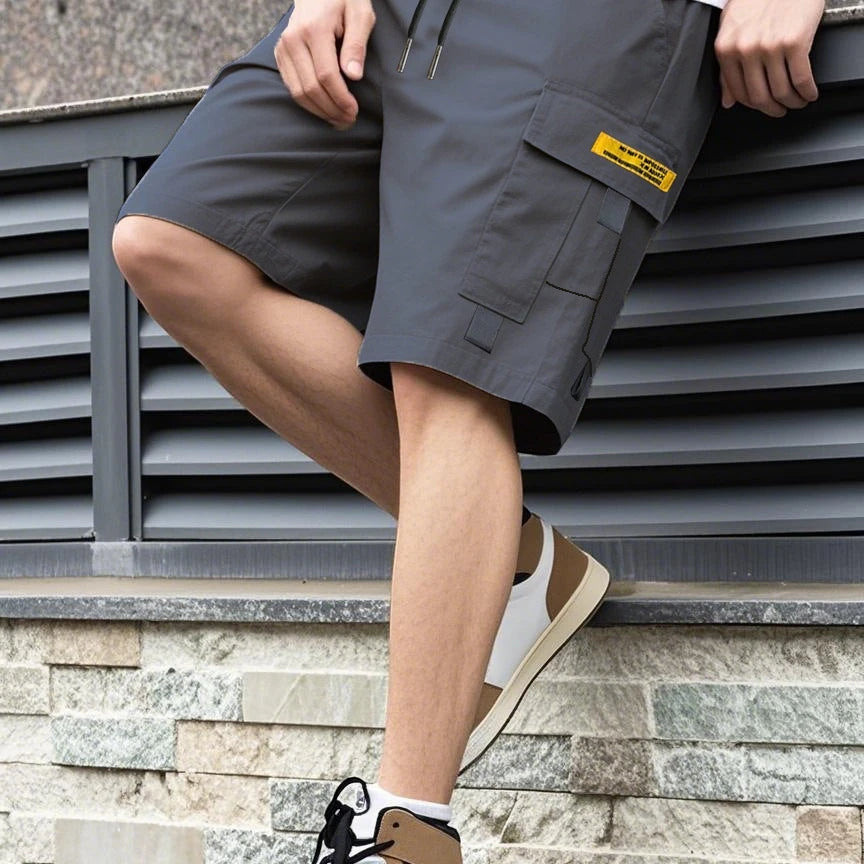 Active Essentials | Men's Cargo Shorts with Adjustable Drawstring | Lightweight Design for Outdoor Comfort