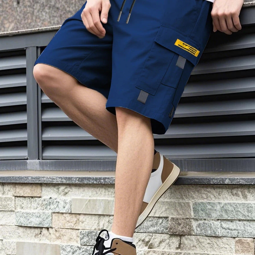 Active Essentials | Men's Cargo Shorts with Adjustable Drawstring | Lightweight Design for Outdoor Comfort