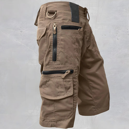 Adventure Ready | Men's Cargo Shorts with Zippered Pockets | Durable Fabric for Outdoor Activities