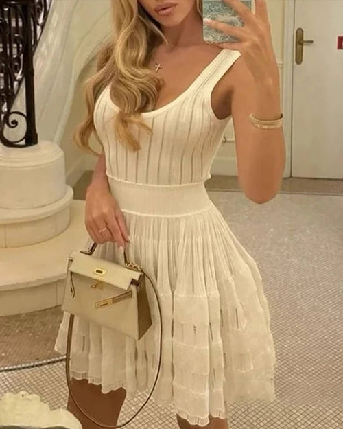 Alicia Knitted Sling Mini Dress