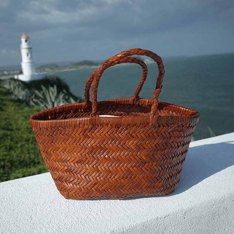 Anais Handwoven Leather Tote Bag