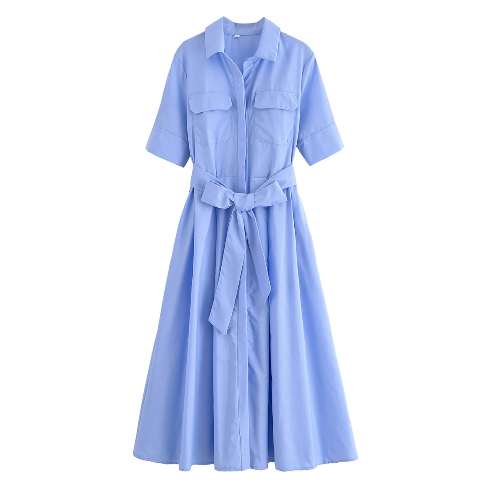 Ariane Belted Shirt Midi Dress
