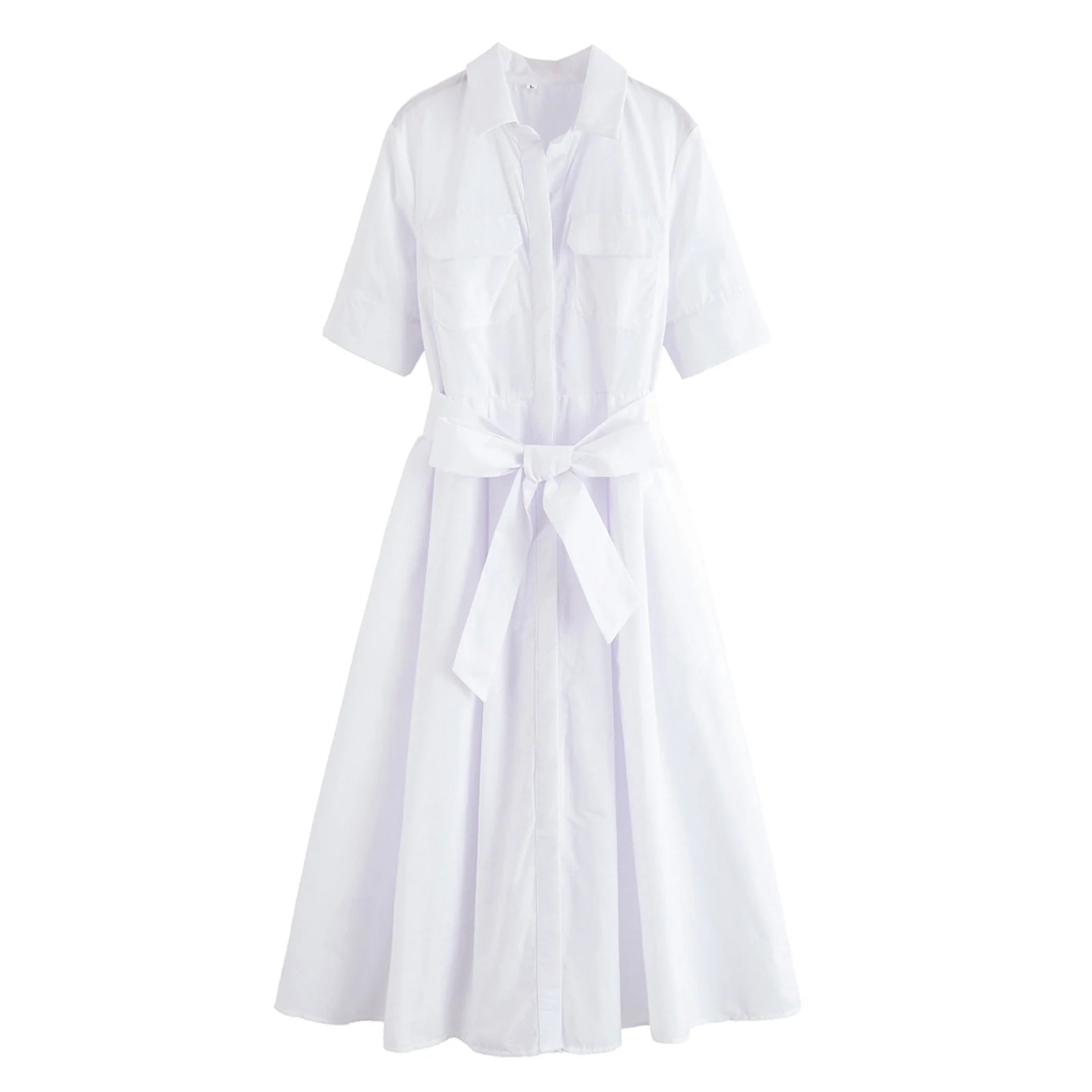 Ariane Belted Shirt Midi Dress