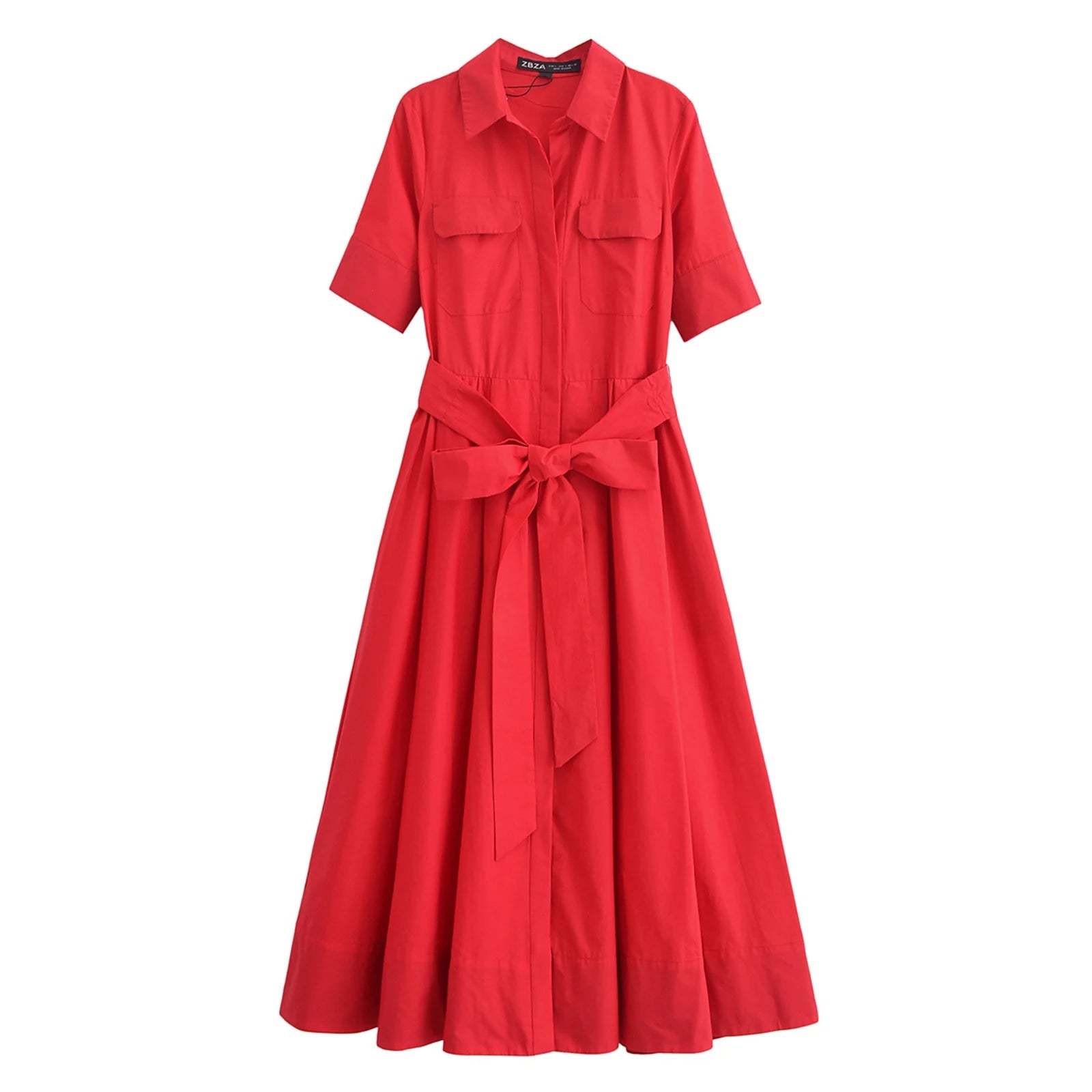 Ariane Belted Shirt Midi Dress