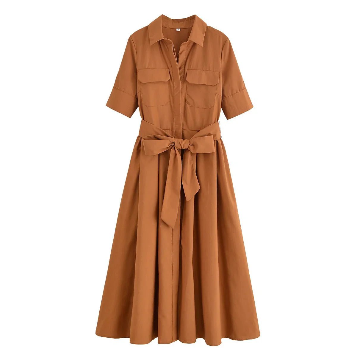 Beatrice Belted Shirt Midi Dress