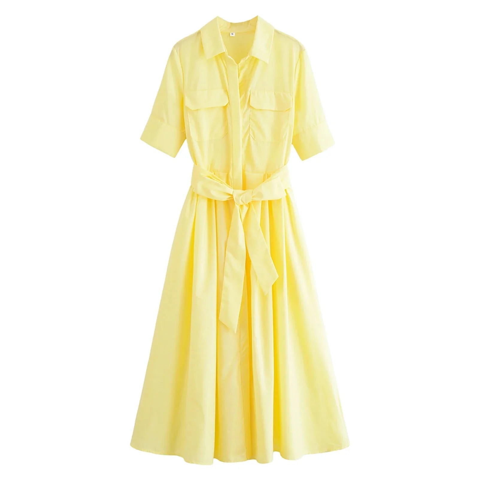 Beatrice Belted Shirt Midi Dress