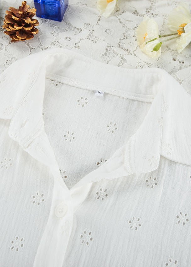 Beatrice Eyelet Ruffle Shorts Set