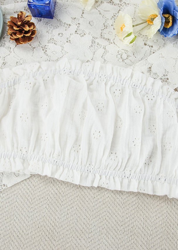 Beatrice Eyelet Ruffle Shorts Set