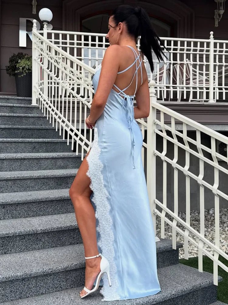 Beatrice Halter Lace Maxi Dress