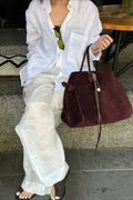 Beatrice Linen Loose Fit Long Sleeve Blouse