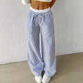 Beatrice Striped Straight Casual Pants