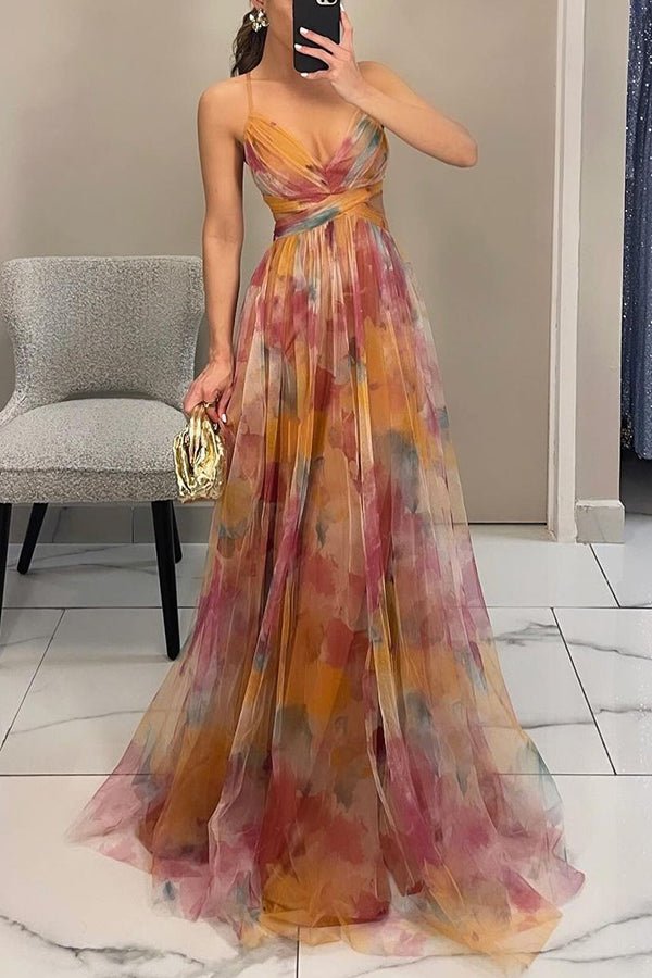 Bianca Floral V-Neck Maxi Dress