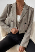 Bianca Houndstooth Cropped Blazer