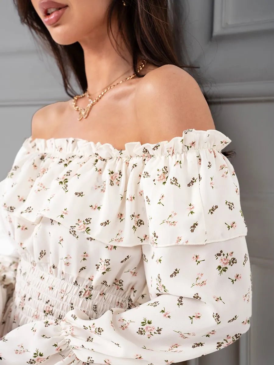 Bianca Off-Shoulder Ruffled Mini Dress