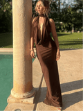 Bianca Sleeveless Backless Slit Maxi Dress