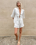 Bianca Tie-Up Cotton Two-Piece Set