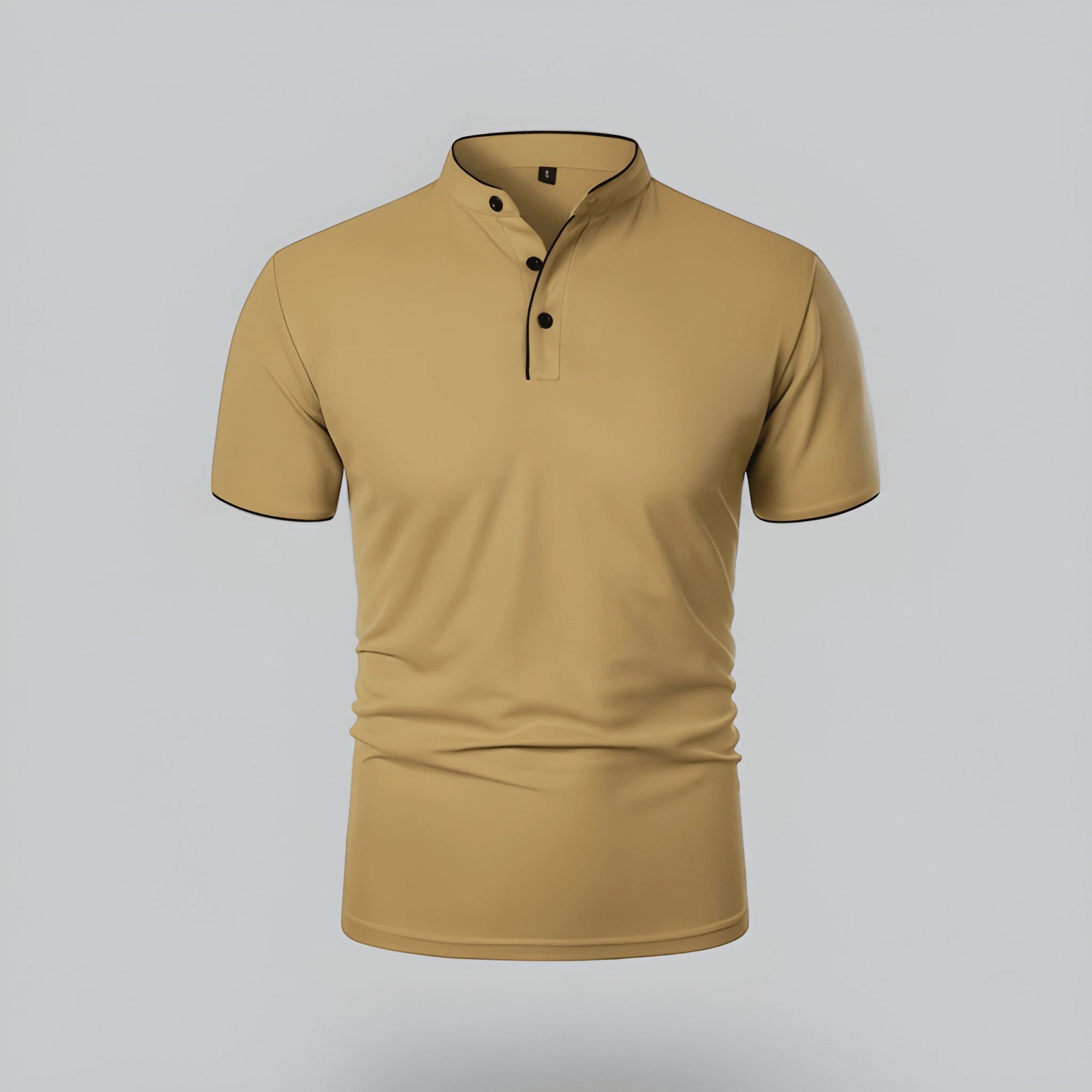 Casual Collection | Men's Polo Shirt with Grandad Collar & Tailored Fit | Stylish Comfort for Everyday Wear