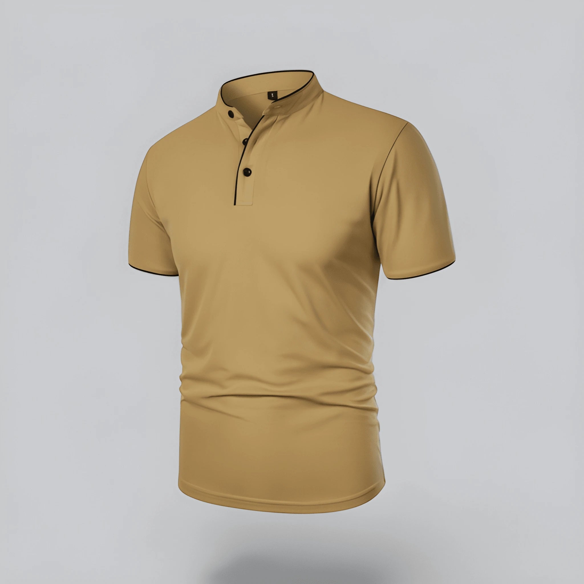 Casual Collection | Men's Polo Shirt with Grandad Collar & Tailored Fit | Stylish Comfort for Everyday Wear