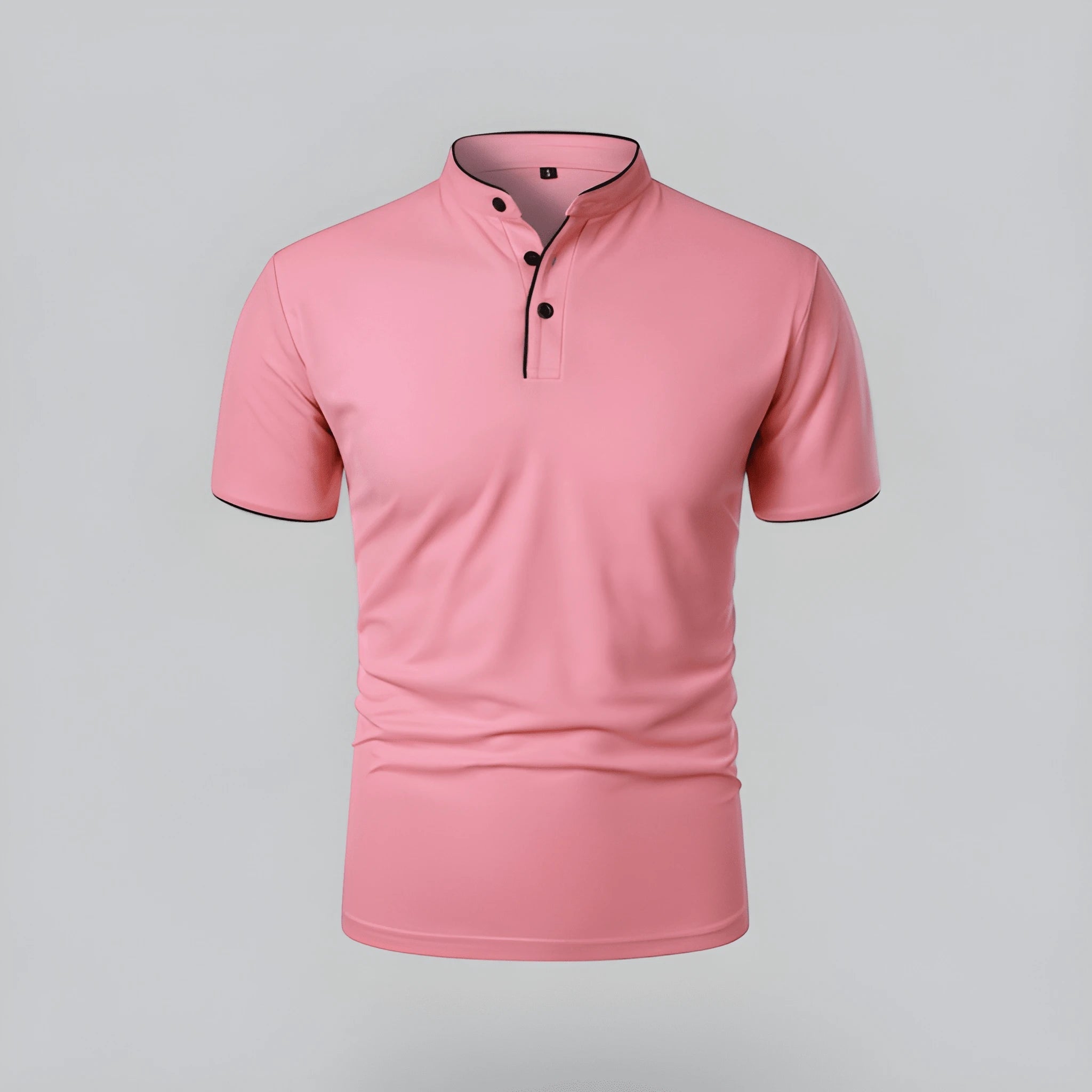 Casual Collection | Men's Polo Shirt with Grandad Collar & Tailored Fit | Stylish Comfort for Everyday Wear