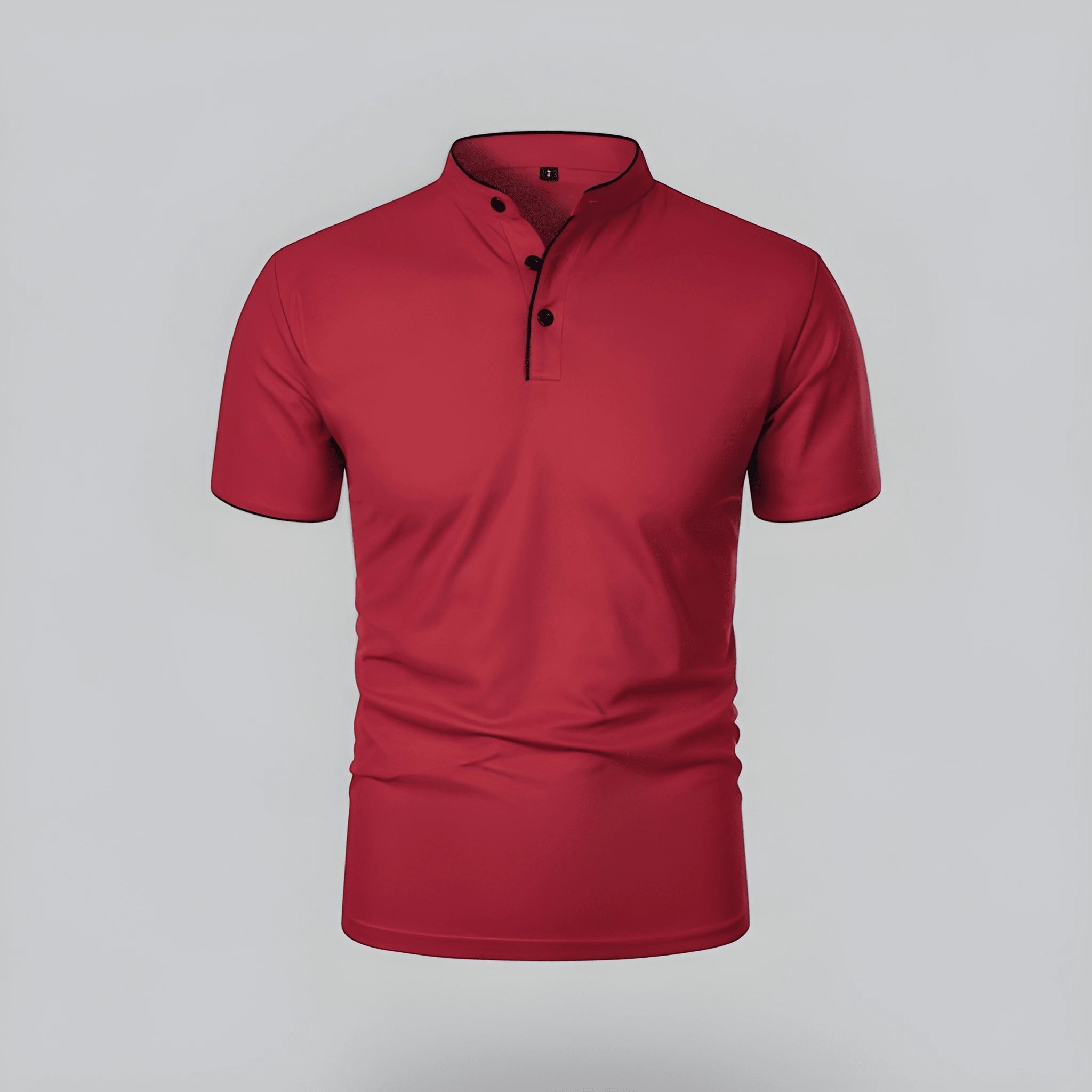 Casual Collection | Men's Polo Shirt with Grandad Collar & Tailored Fit | Stylish Comfort for Everyday Wear
