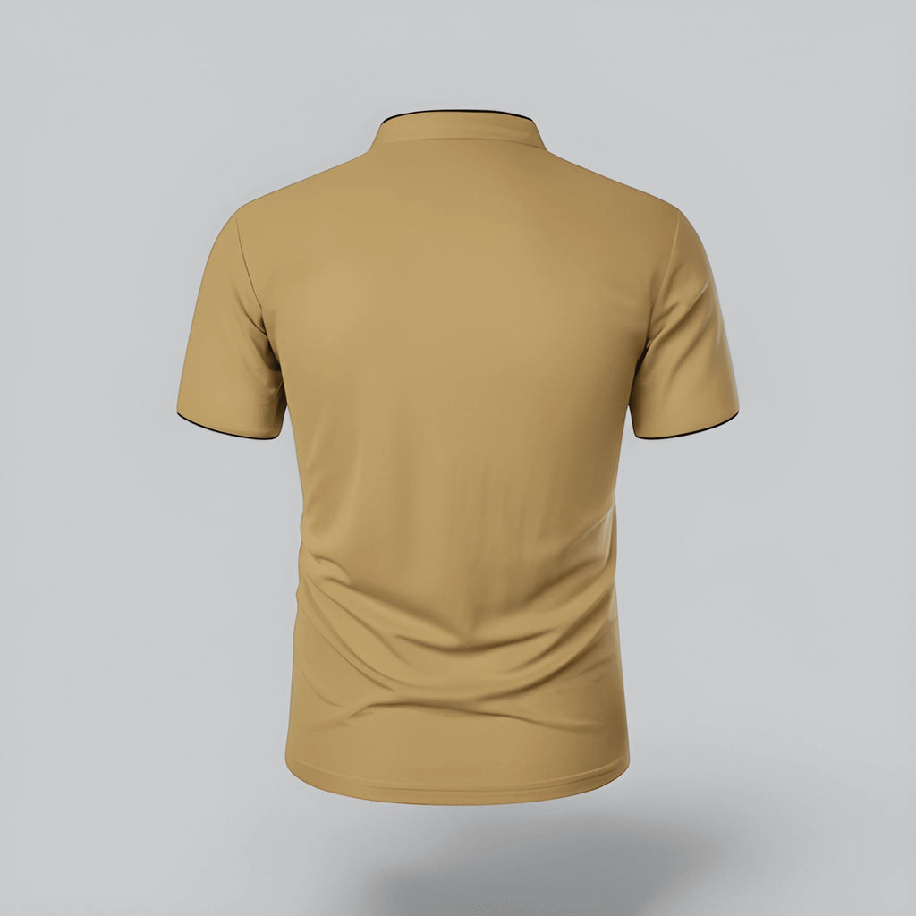Casual Collection | Men's Polo Shirt with Grandad Collar & Tailored Fit | Stylish Comfort for Everyday Wear