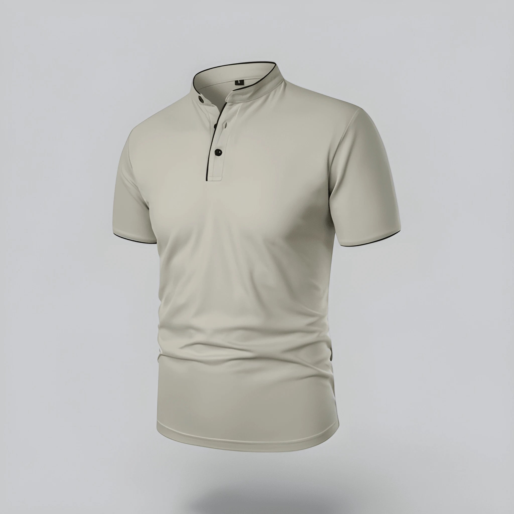 Casual Collection | Men's Polo Shirt with Grandad Collar & Tailored Fit | Stylish Comfort for Everyday Wear
