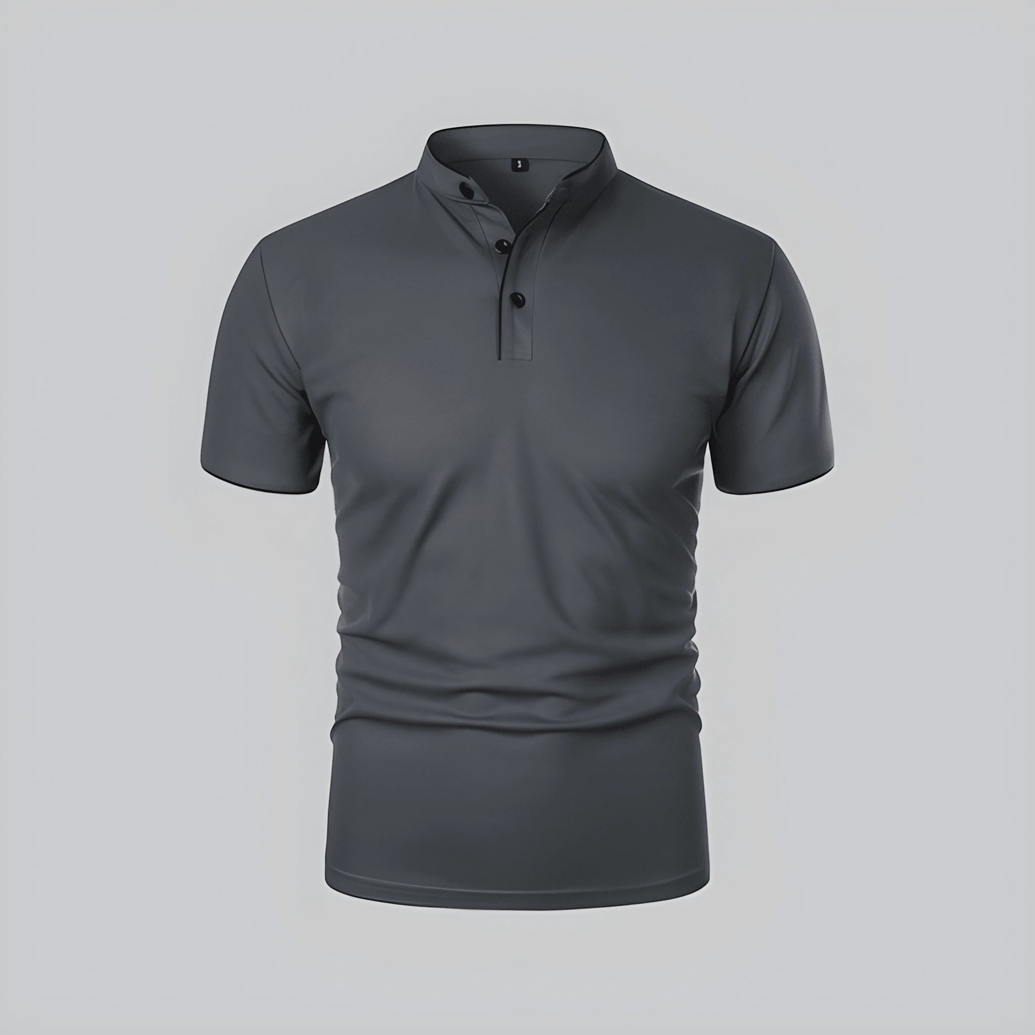Casual Collection | Men's Polo Shirt with Grandad Collar & Tailored Fit | Stylish Comfort for Everyday Wear
