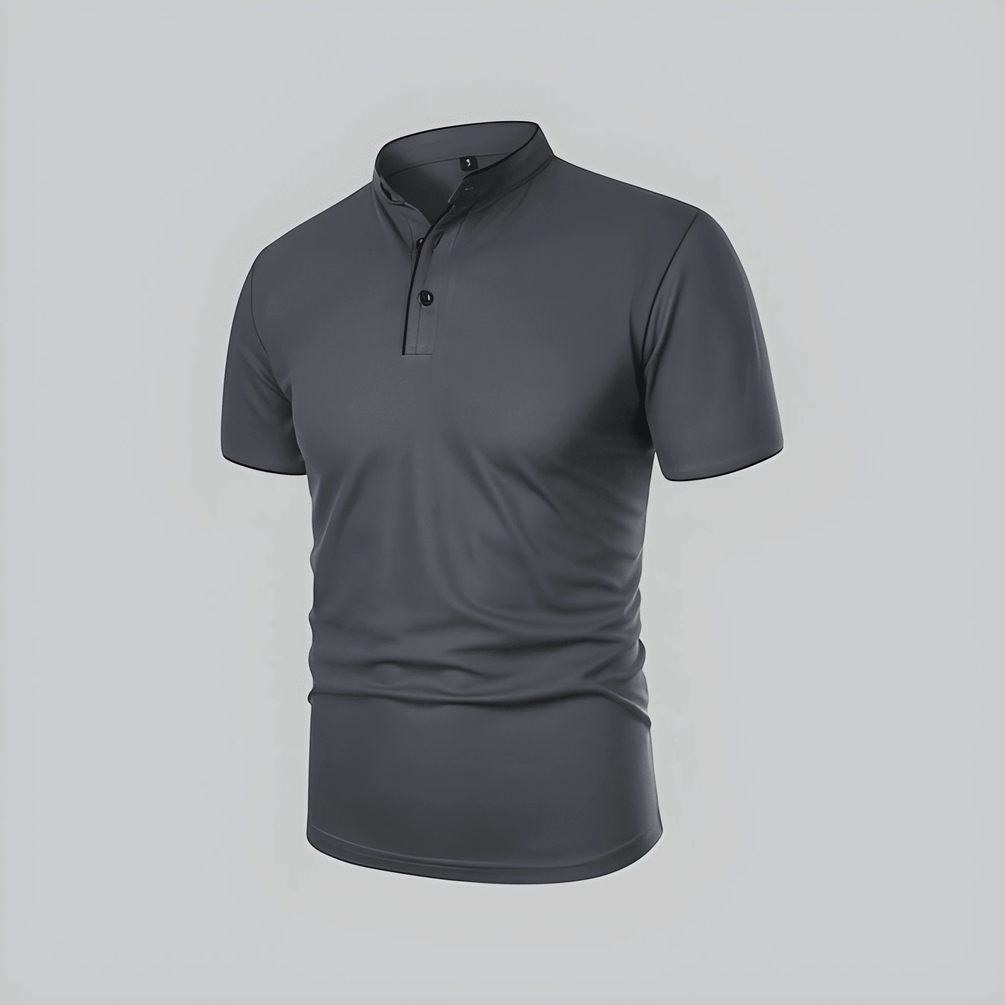 Casual Collection | Men's Polo Shirt with Grandad Collar & Tailored Fit | Stylish Comfort for Everyday Wear