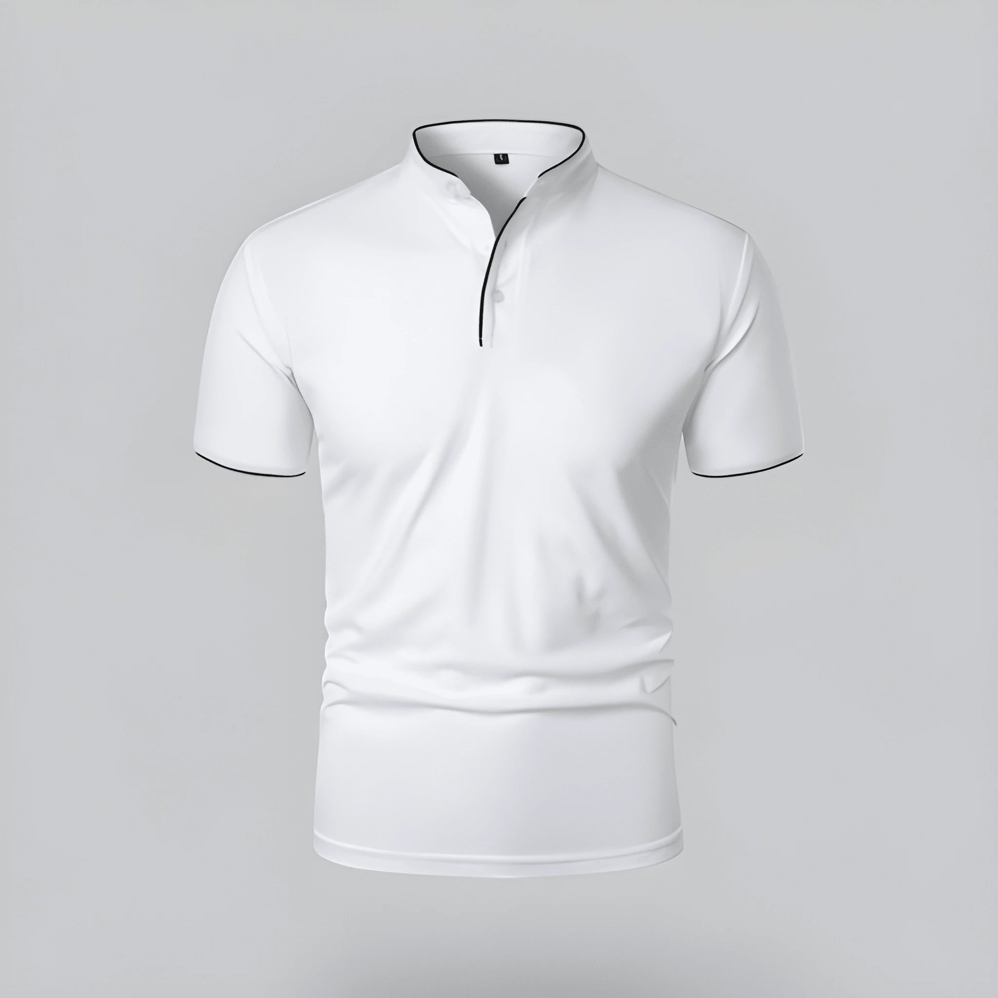Casual Collection | Men's Polo Shirt with Grandad Collar & Tailored Fit | Stylish Comfort for Everyday Wear