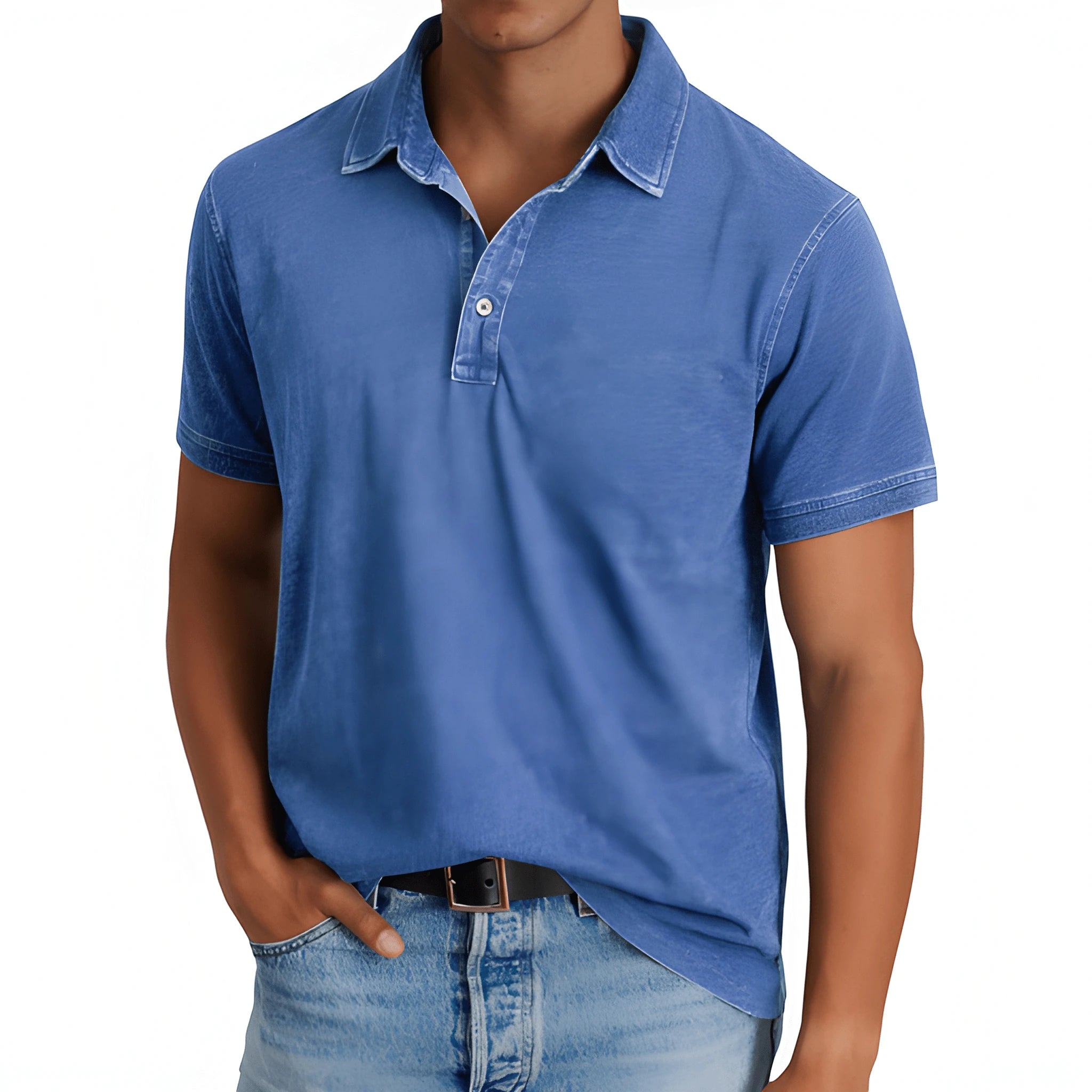 Casual Vintage Polo Shirt | Men's Polo Shirts with Camp Collar & Short Sleeves for Effortless Style