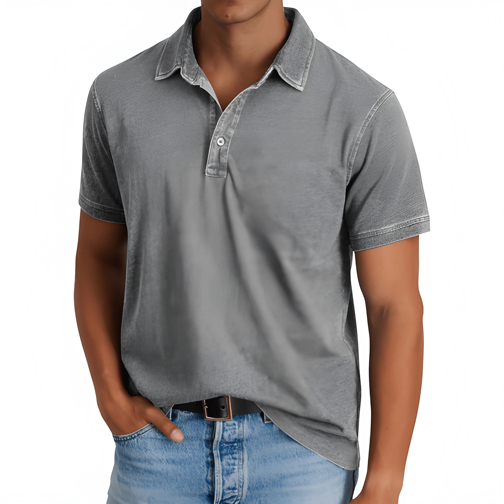 Casual Vintage Polo Shirt | Men's Polo Shirts with Camp Collar & Short Sleeves for Effortless Style