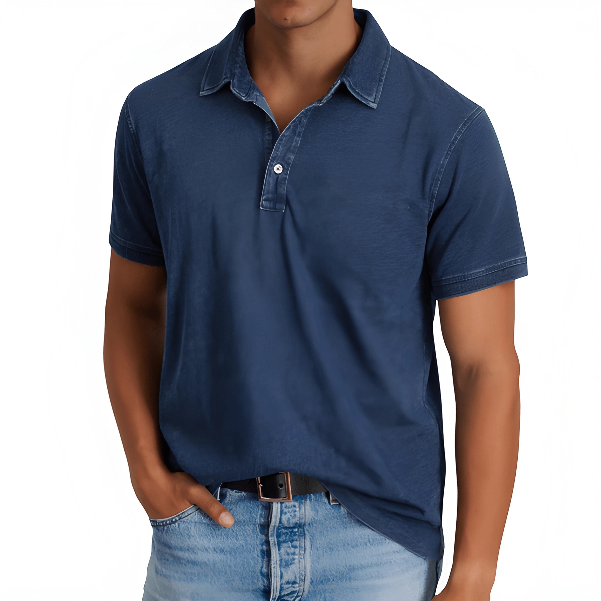 Casual Vintage Polo Shirt | Men's Polo Shirts with Camp Collar & Short Sleeves for Effortless Style