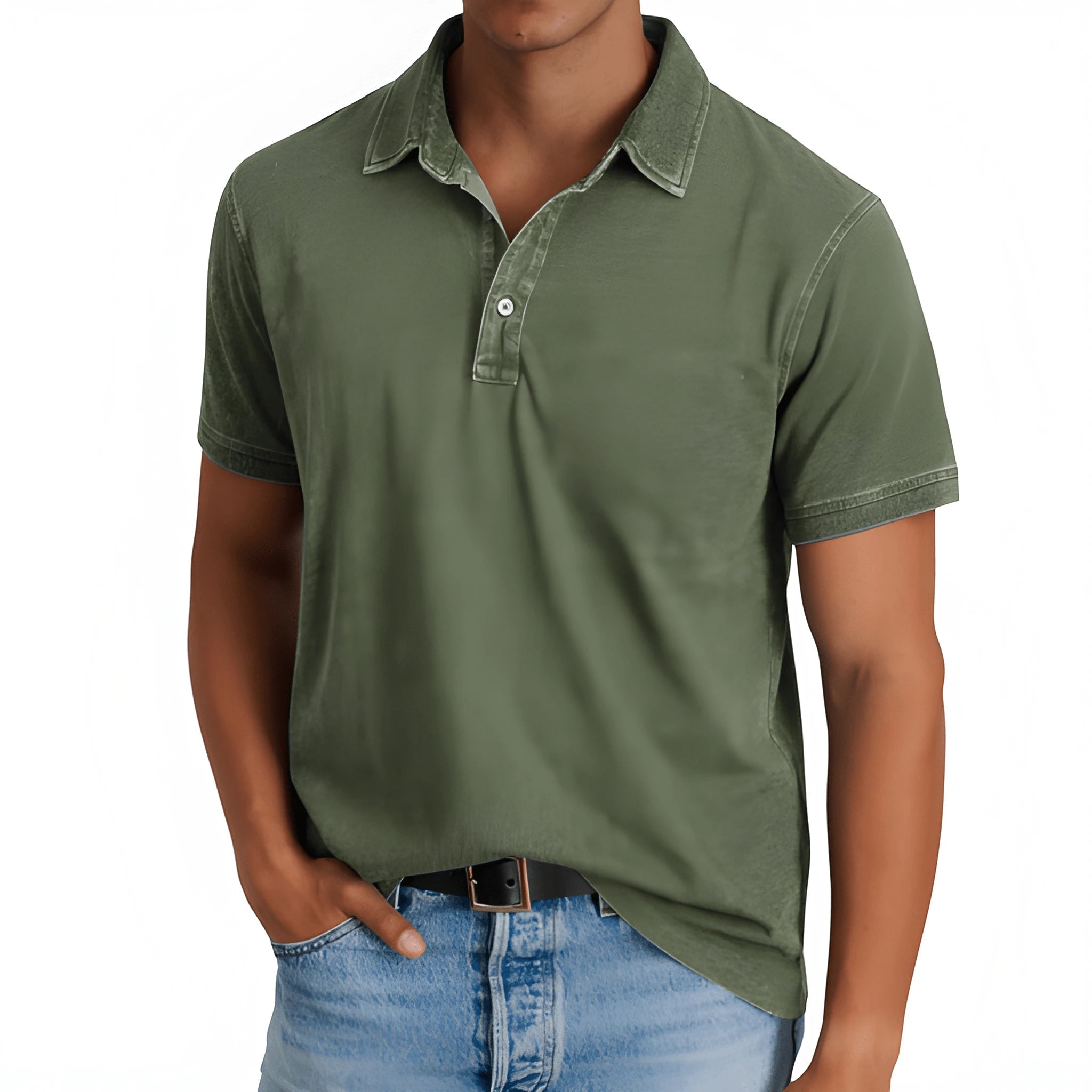 Casual Vintage Polo Shirt | Men's Polo Shirts with Camp Collar & Short Sleeves for Effortless Style