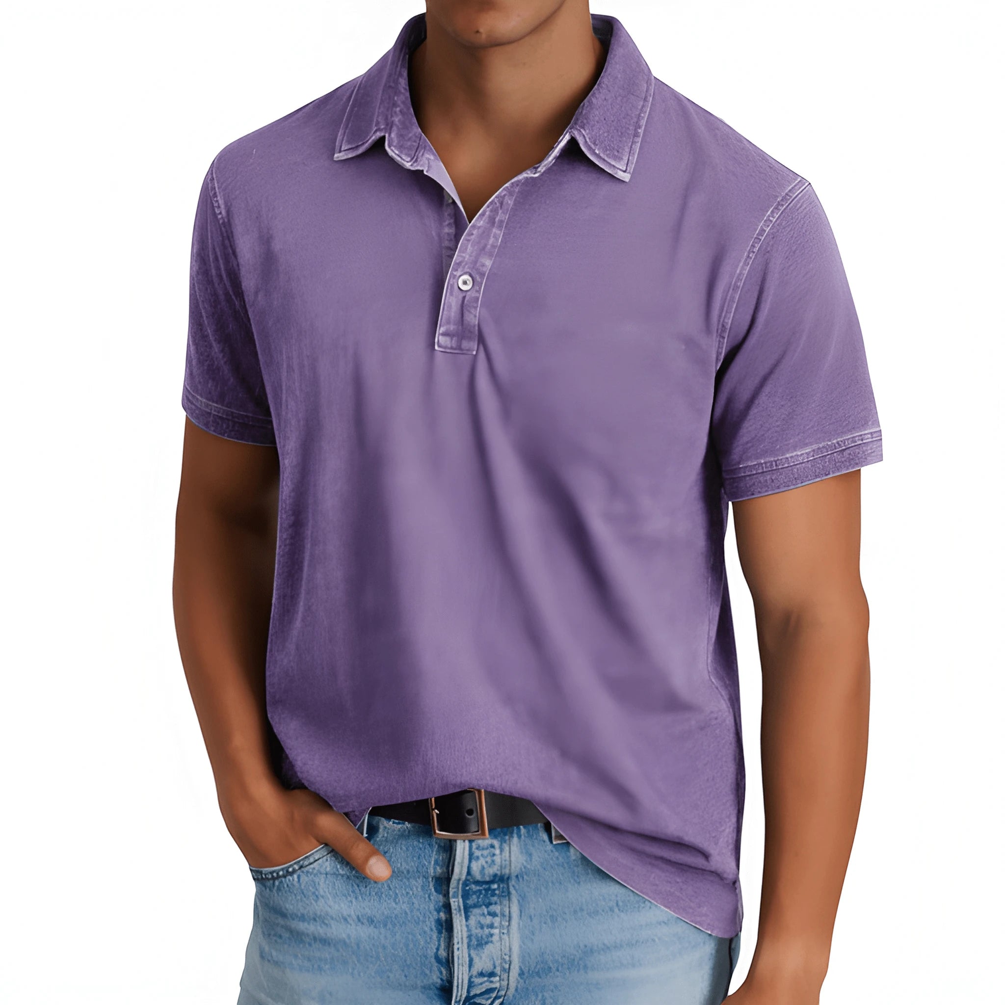 Casual Vintage Polo Shirt | Men's Polo Shirts with Camp Collar & Short Sleeves for Effortless Style