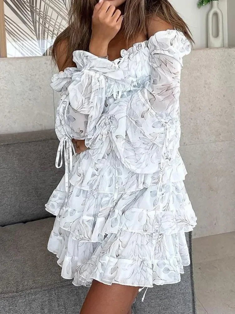 Cate Square Neck Puff Sleeve Mini Dress