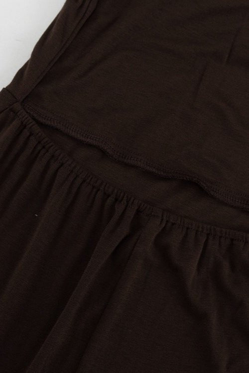 Celeste Brown Halter Backless Maxi Dress