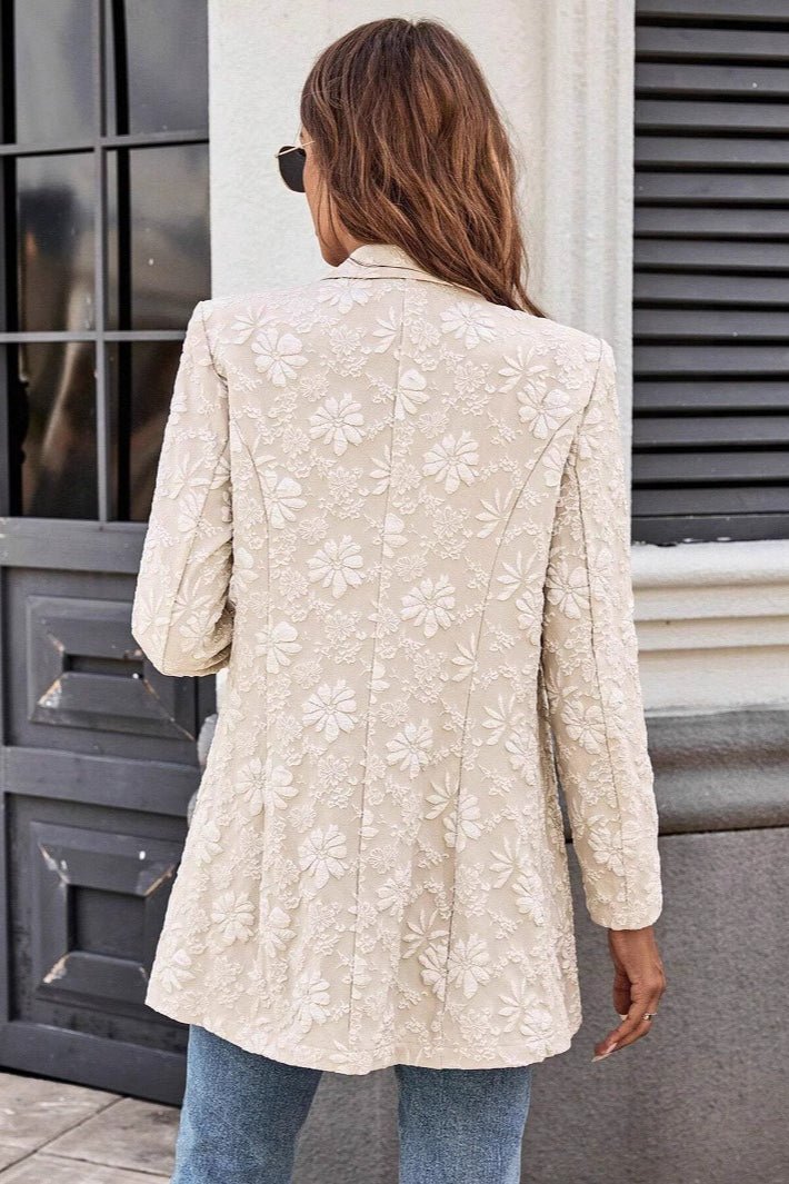 Celeste Jacquard Single Button Blazer