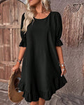 Celeste Ruffle Hem Smock Dress
