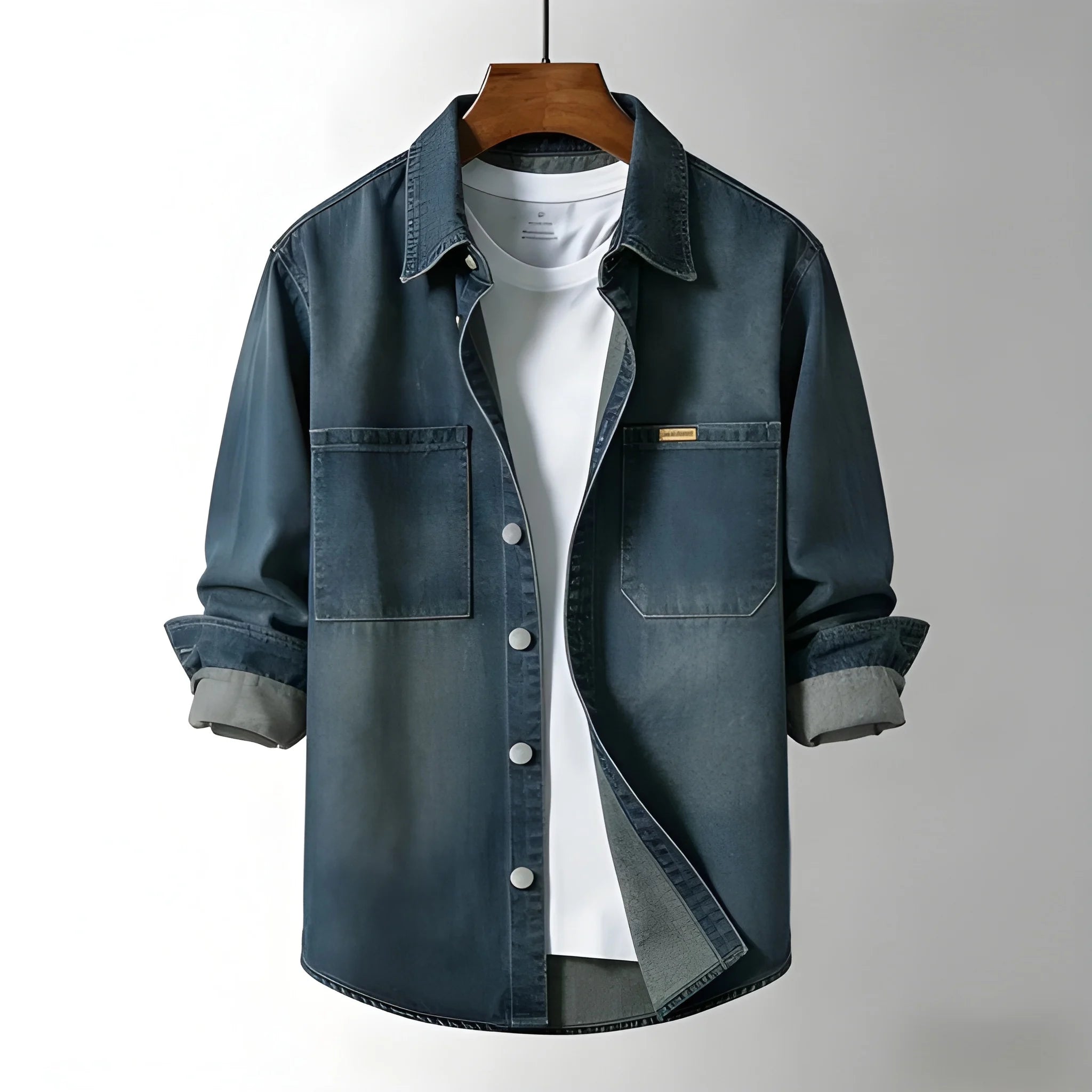 Classic Casual Collection | Men's Shirt with Dual Front Pockets | Vintage Style for Effortless Everyday Look