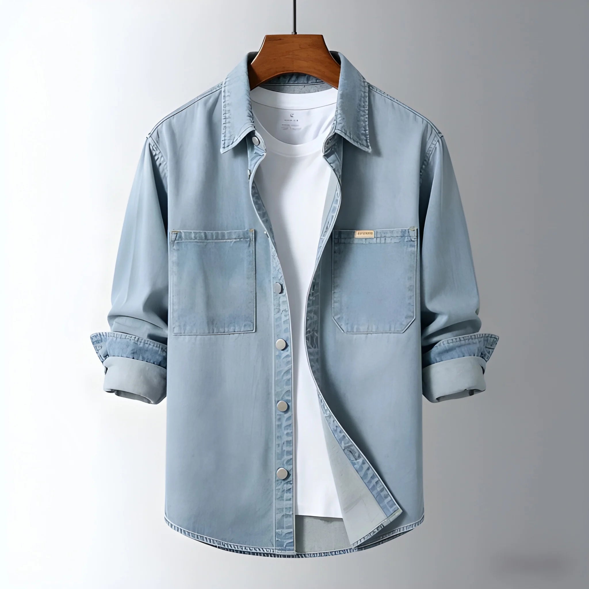 Classic Casual Collection | Men's Shirt with Dual Front Pockets | Vintage Style for Effortless Everyday Look