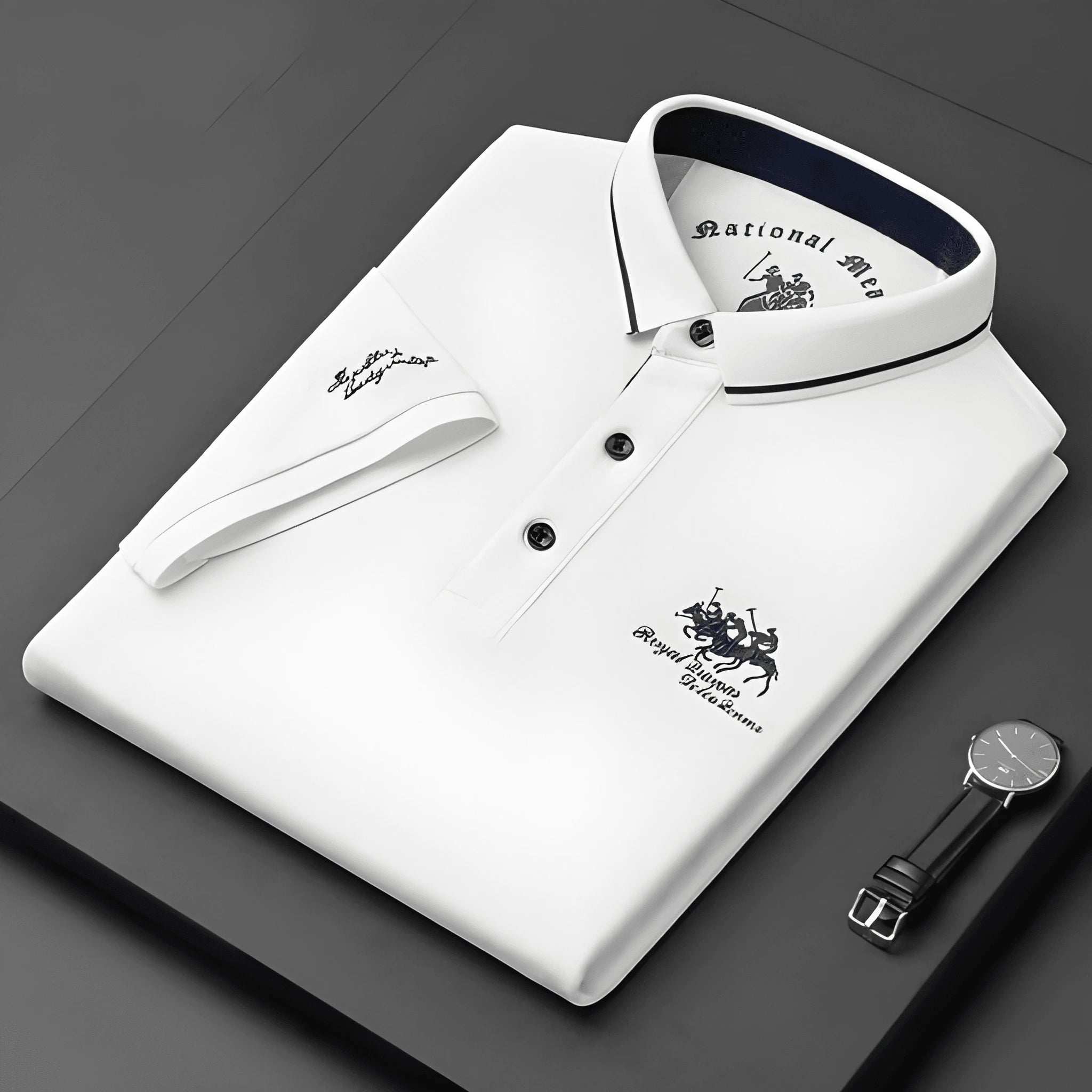 Classic Casual | Men's Polo Shirt with Embroidered Logo | Relaxed Fit for Effortless Style