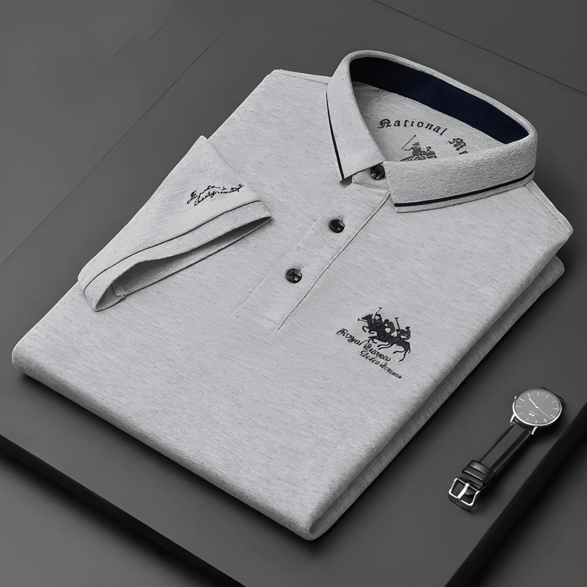 Classic Casual | Men's Polo Shirt with Embroidered Logo | Relaxed Fit for Effortless Style