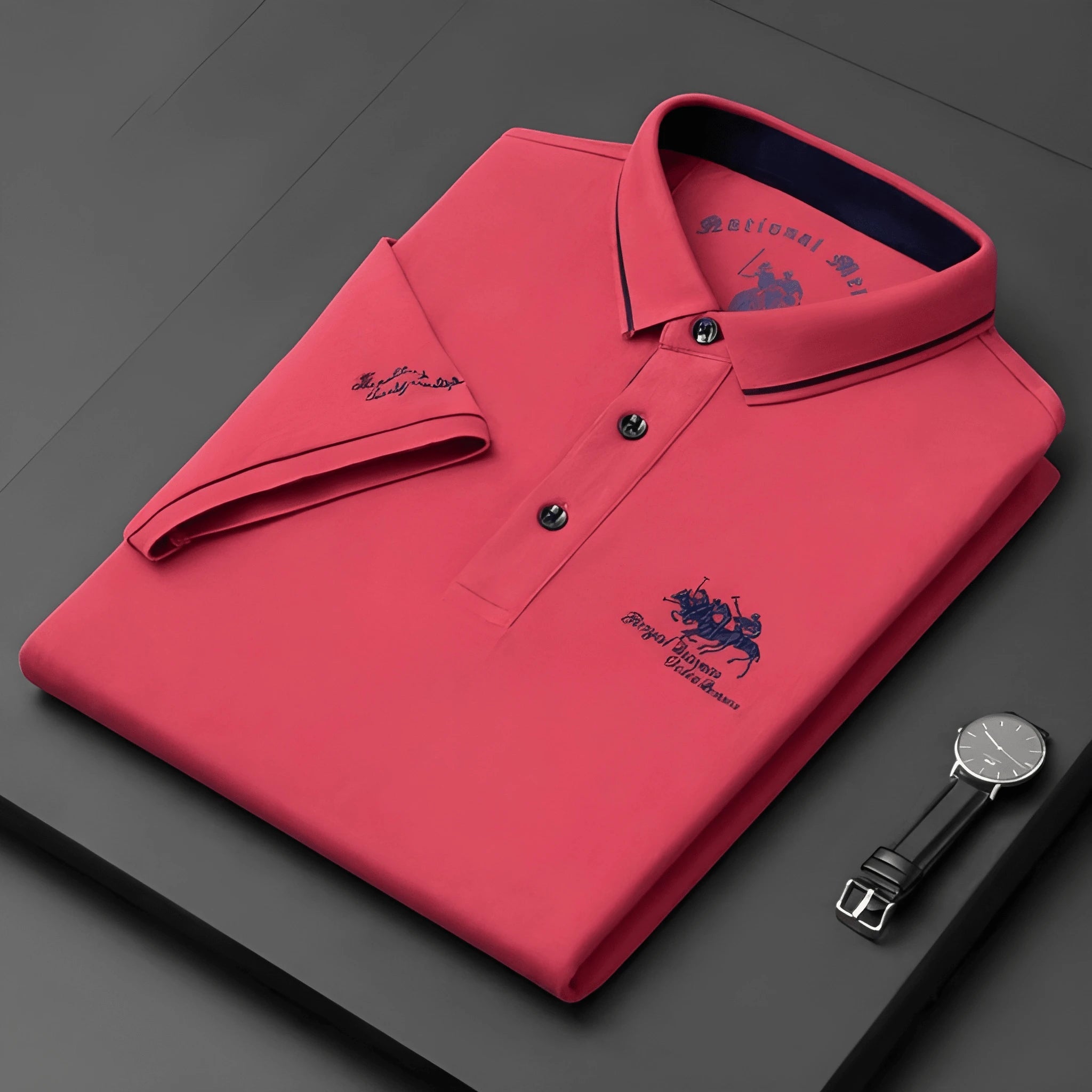 Classic Casual | Men's Polo Shirt with Embroidered Logo | Relaxed Fit for Effortless Style