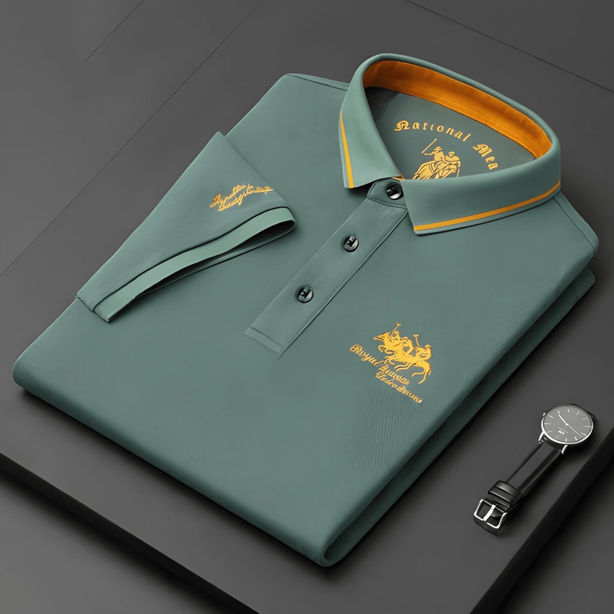Classic Casual | Men's Polo Shirt with Embroidered Logo | Relaxed Fit for Effortless Style