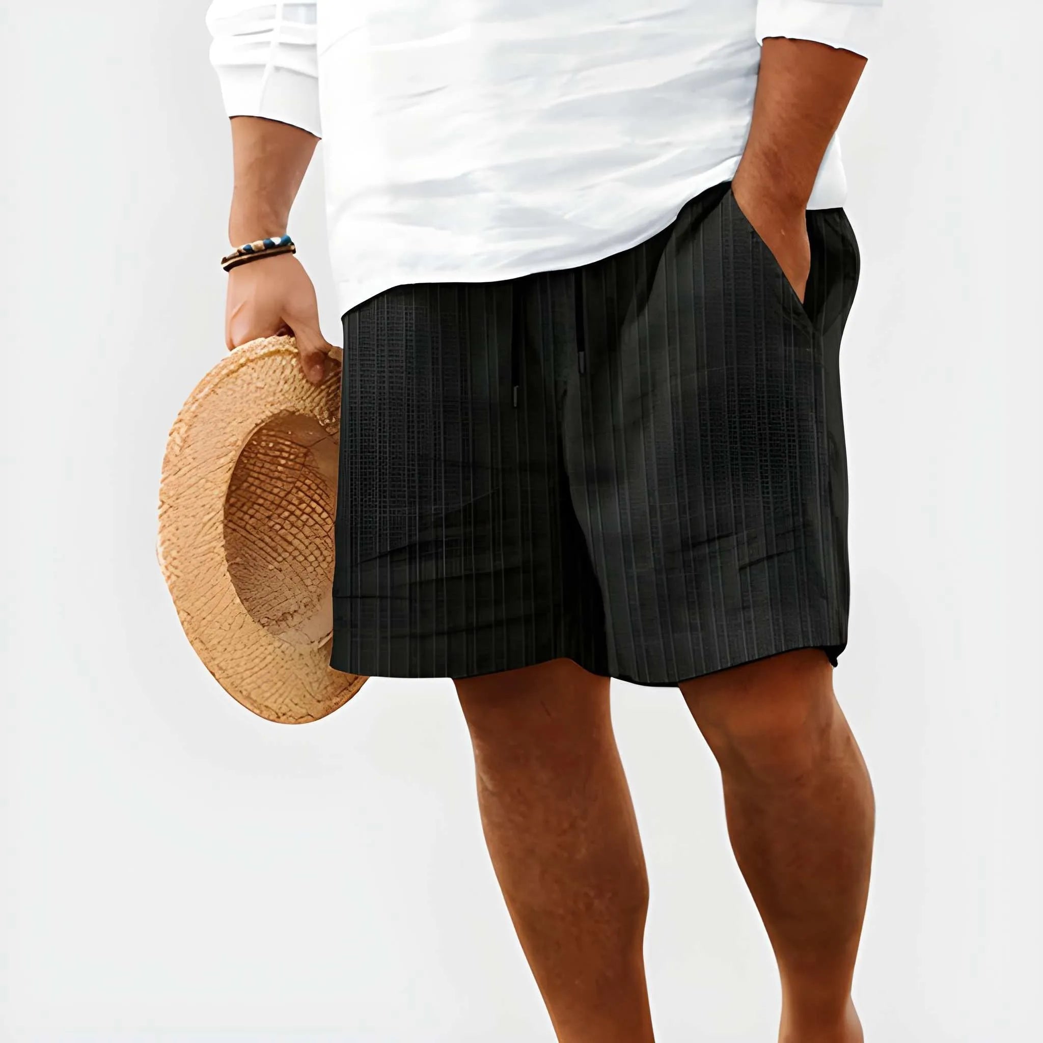 Coastal Style | Men's Bermuda Athletic Shorts with Adjustable Drawstring | Breathable Fabric for All-Day Comfort