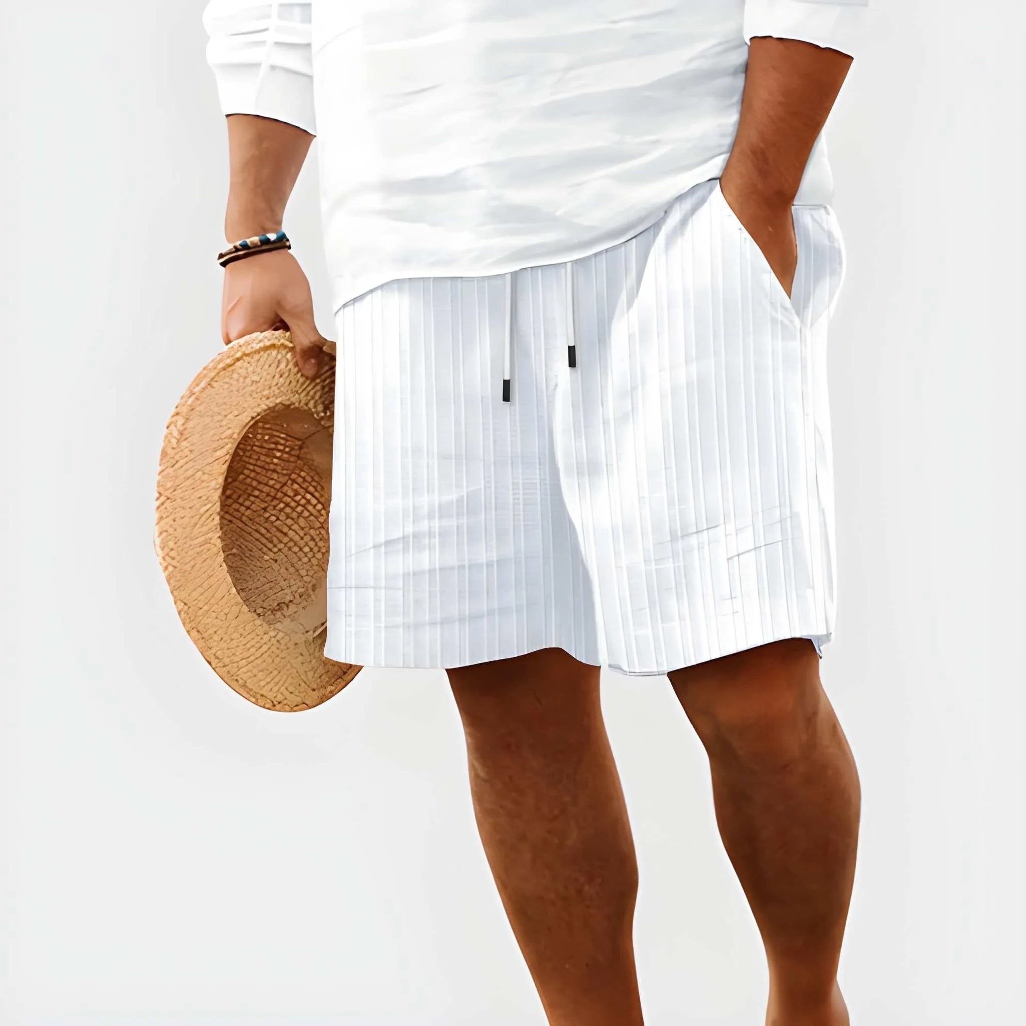 Coastal Style | Men's Bermuda Athletic Shorts with Adjustable Drawstring | Breathable Fabric for All-Day Comfort