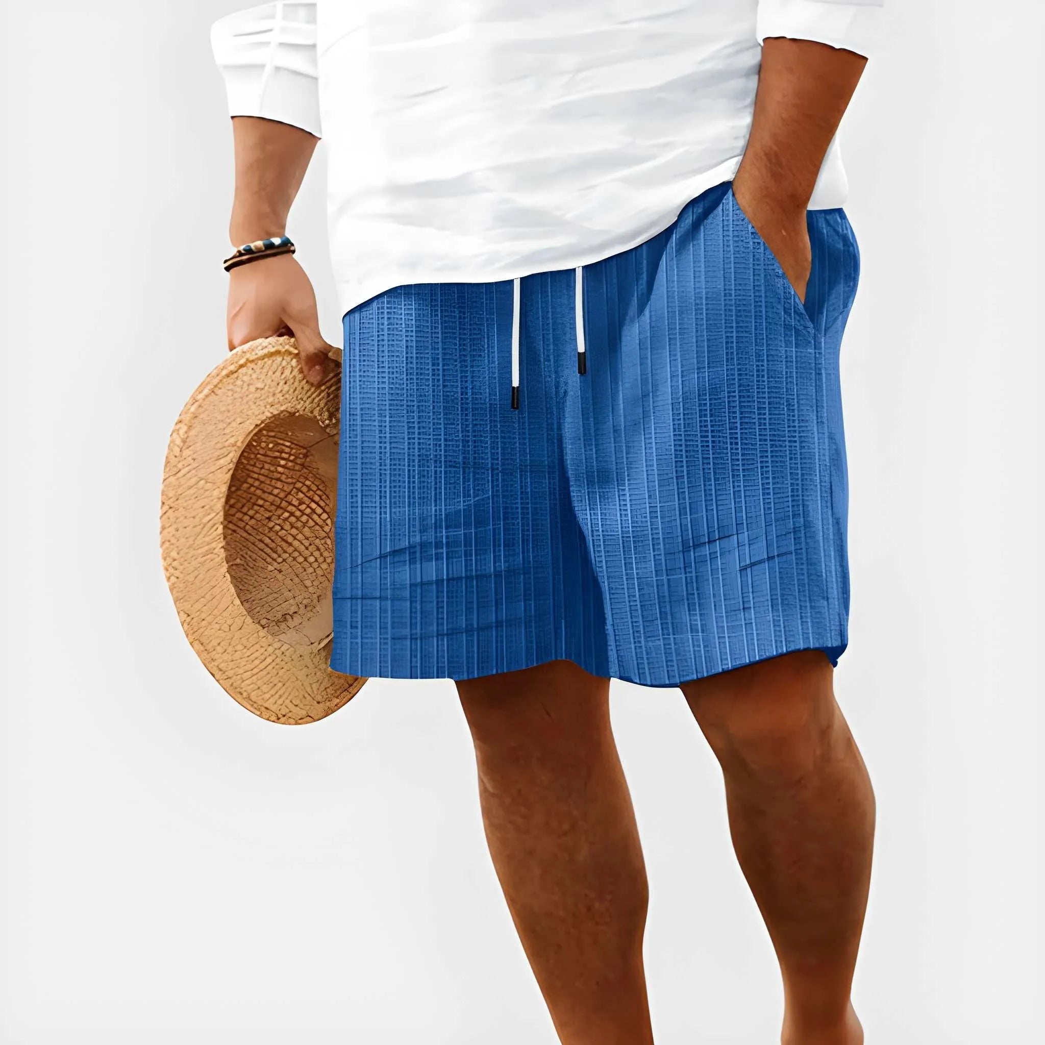 Coastal Style | Men's Bermuda Athletic Shorts with Adjustable Drawstring | Breathable Fabric for All-Day Comfort