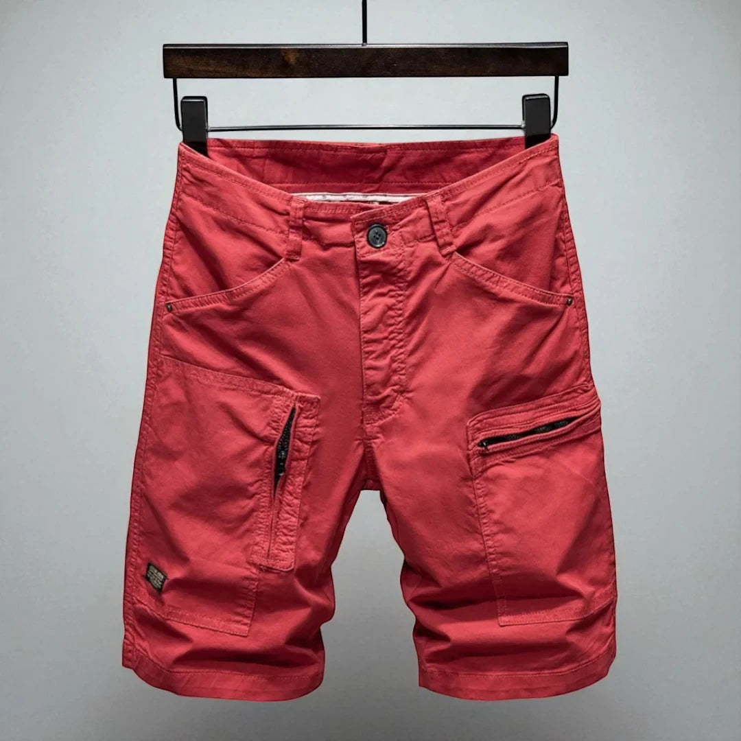 Everyday Essentials | Men's Cargo Shorts with Zippered Pockets | Durable Design for Outdoor Comfort